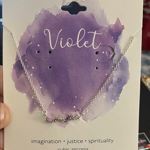 Silver and Purple Necklace,NWT